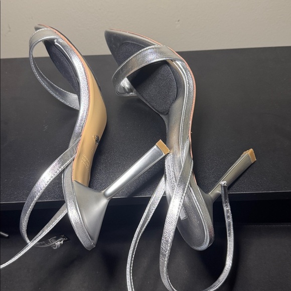 Tony Bianco Silver Nappa Metallic Heels - Picture 14 of 16